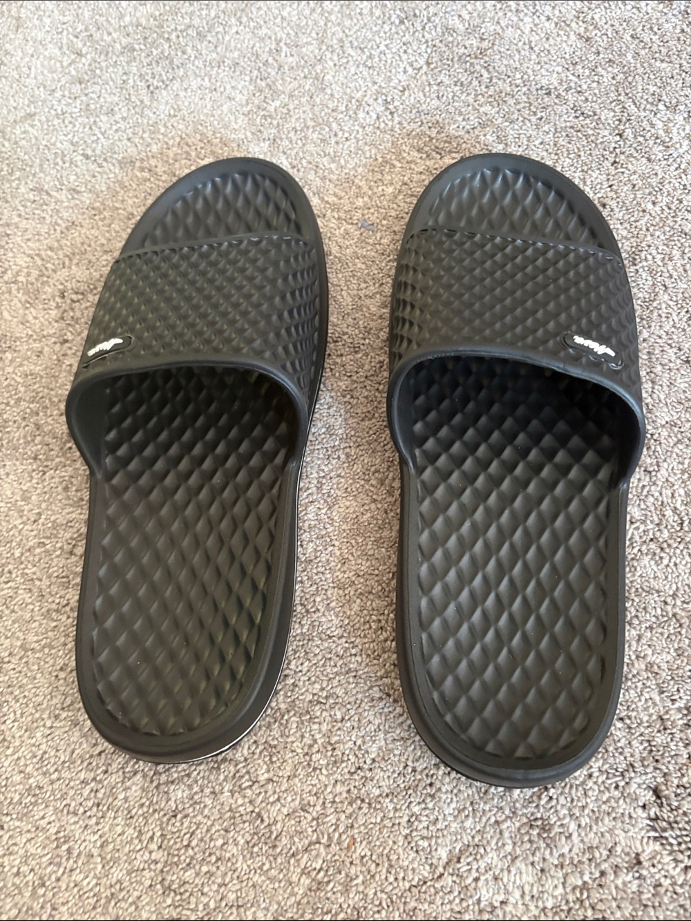 Men's Black Slide Sandals - Cushioned Everyday Pool & Casual Slides